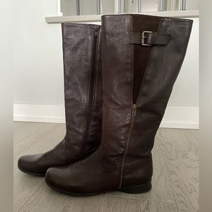 Nine West Brown Zip Up Boots